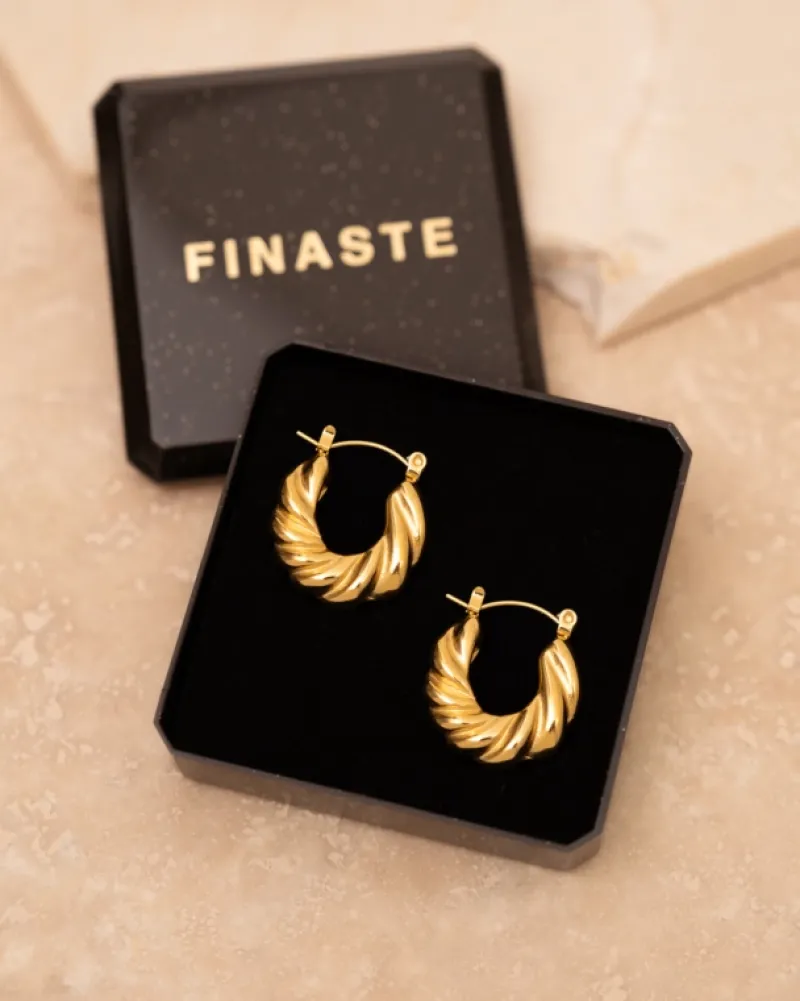 Finaste Croissant hoops goudkleurig Best