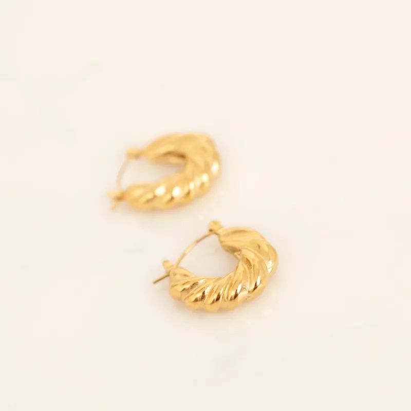 Finaste Croissant hoops goudkleurig Best