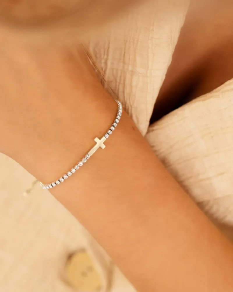 Finaste Cross & Tennis bracelet Online