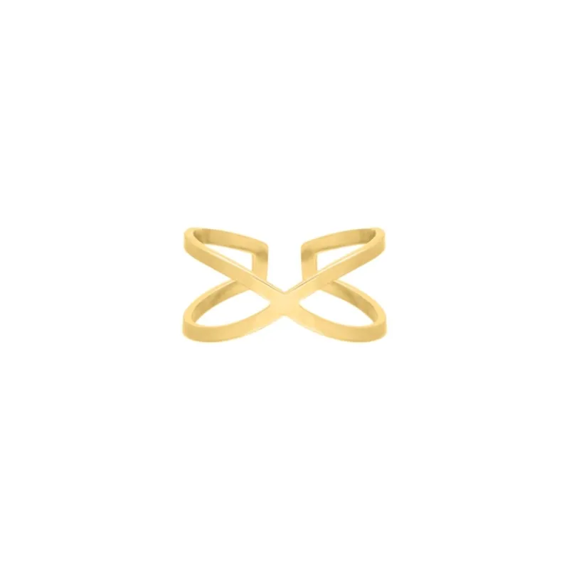 Finaste Cross-over ring goudkleurig Discount