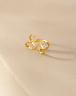Finaste Cross-over ring goudkleurig Discount