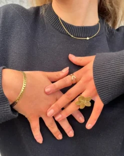 Finaste Cross-over ring goudkleurig Discount