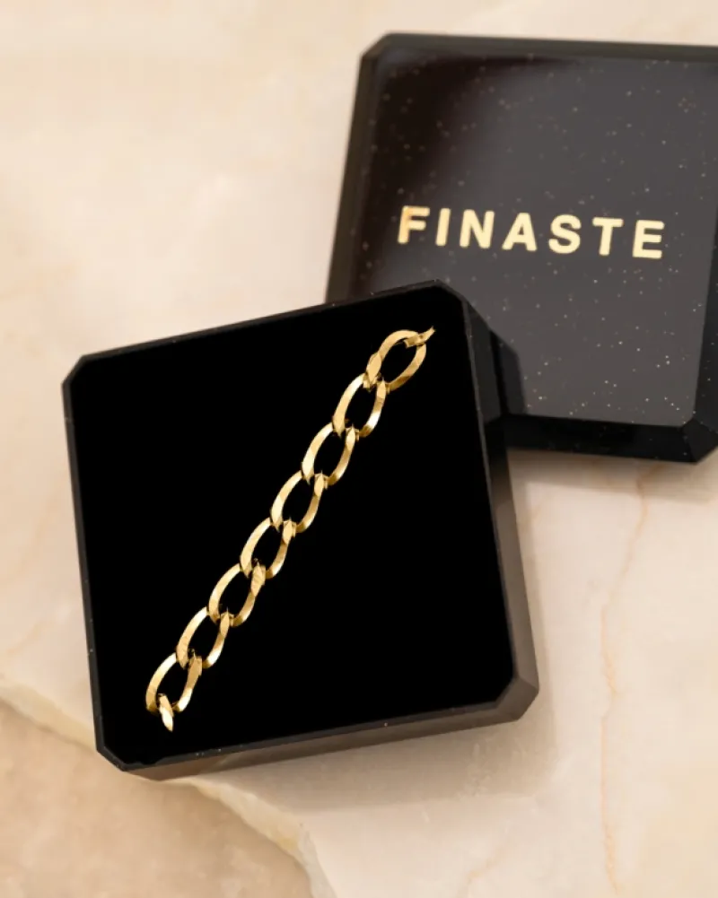 Finaste Curb chain ketting goudkleurig Fashion