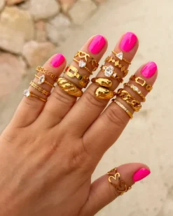 Finaste Diva ring goud kleurig Hot