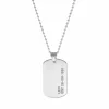 Finaste Dog tag ketting met naam en datum New