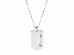 Finaste Dog tag ketting met naam en datum New