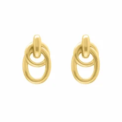 Finaste Double hoop oorbellen goudkleurig Fashion