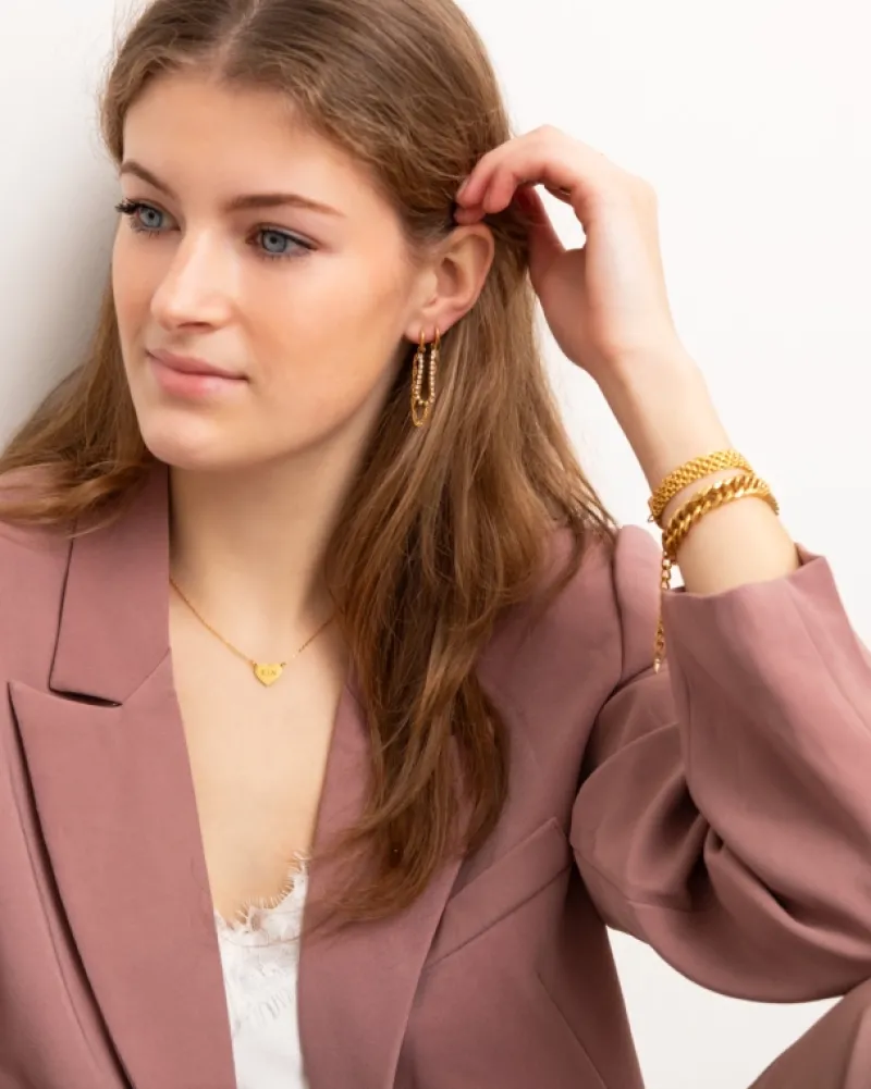Finaste Double hoop tennis & chain goldplated Clearance