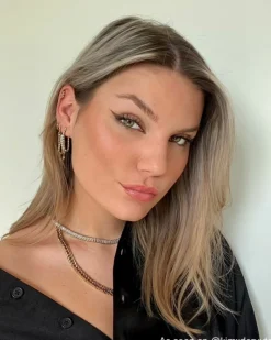 Finaste Double hoop tennis & chain goldplated Clearance