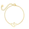 Finaste Double love heart bracelet goldplated New
