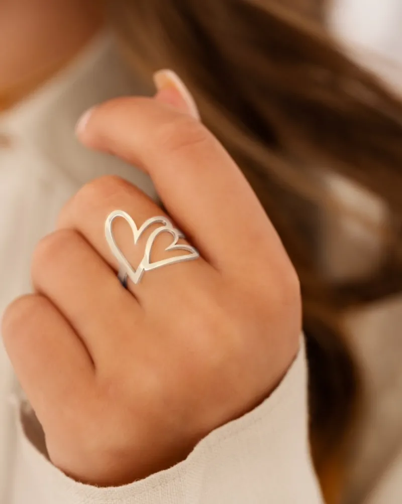 Finaste Double love heart ring Fashion