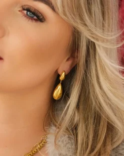Finaste Druppel oorhangers kleur goud Hot