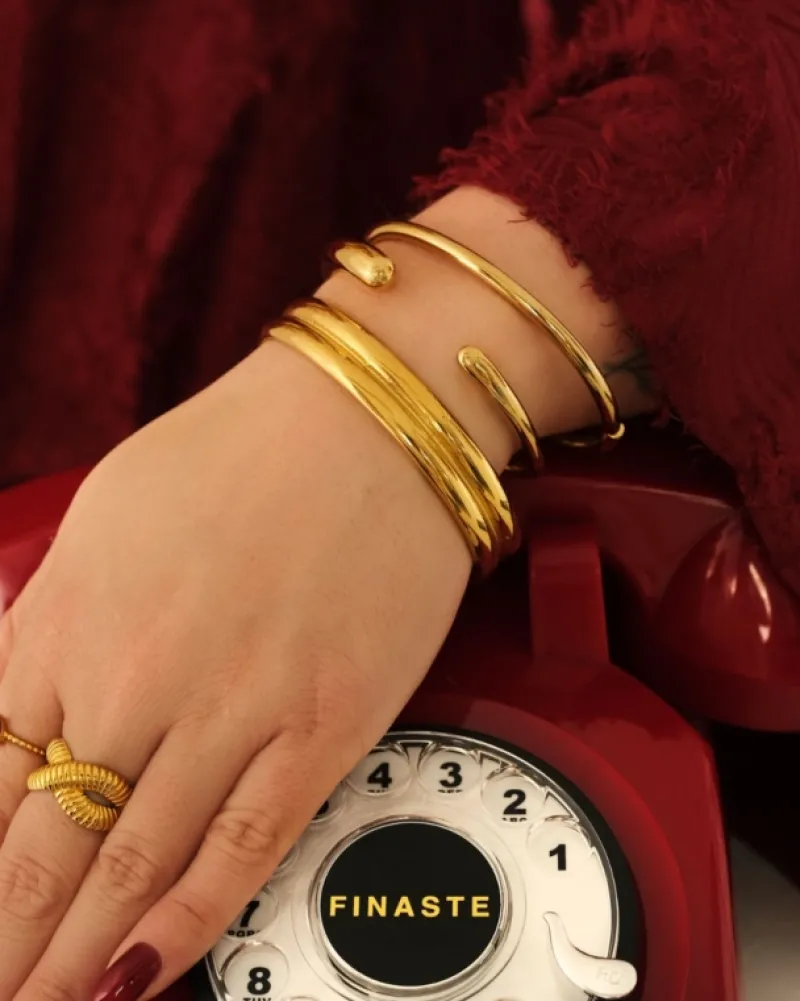Finaste Dubbele bangle goudkleurig Sale