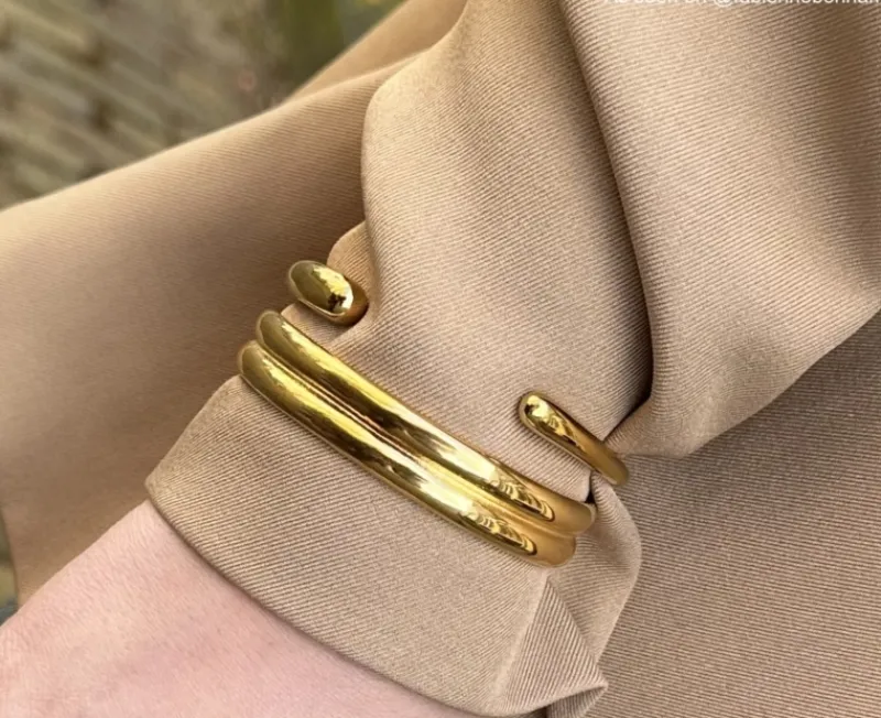Finaste Dubbele bangle goudkleurig Sale