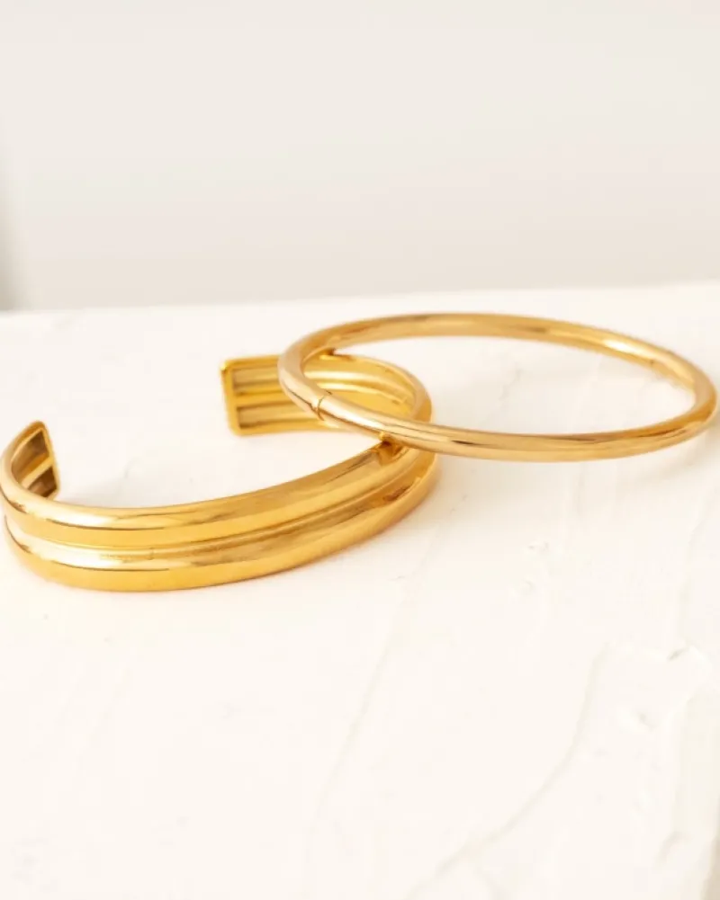 Finaste Dubbele bangle goudkleurig Sale