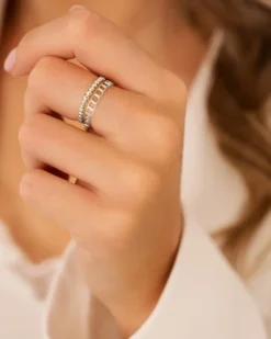 Finaste Dubbele ring chain & dots Outlet