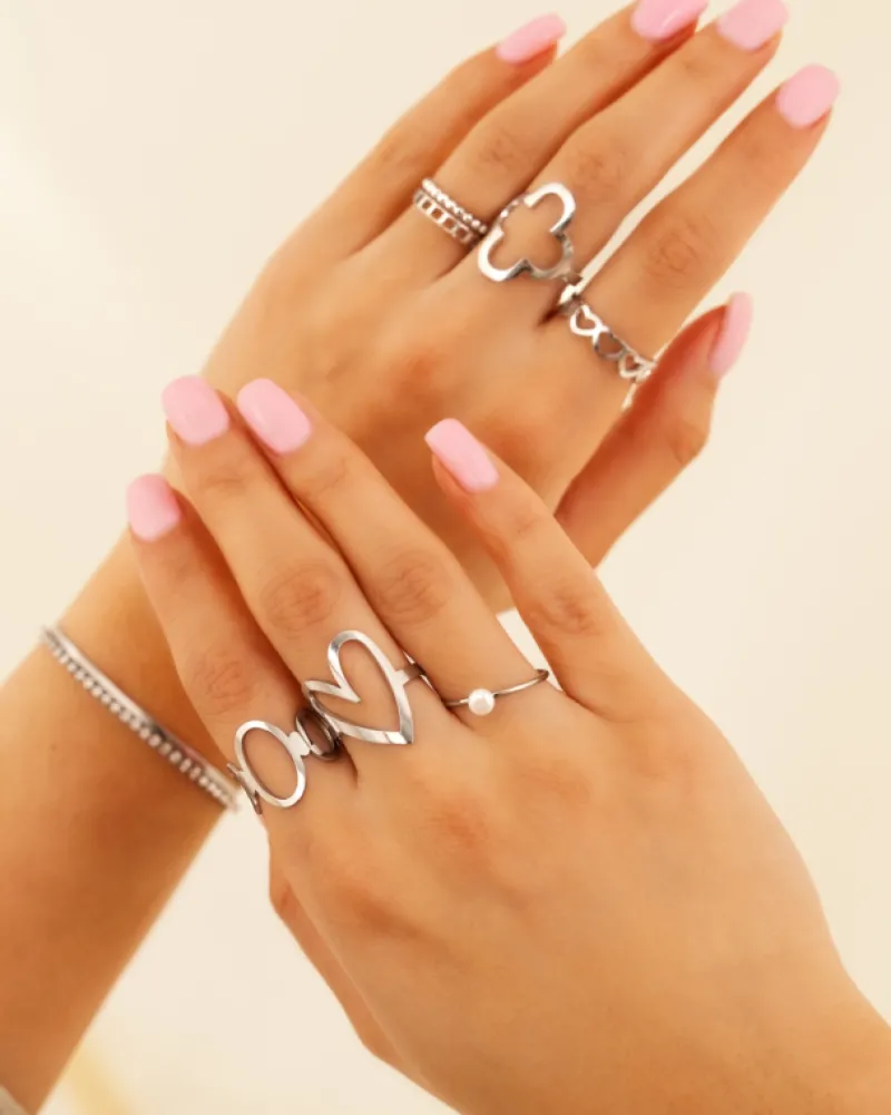Finaste Dubbele ring chain & dots Outlet