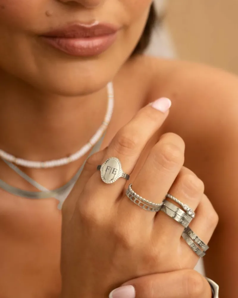 Finaste Dubbele ring chain & dots Outlet