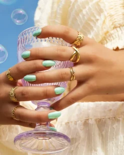 Finaste Dubbele ring chain & dots goudkleurig Discount