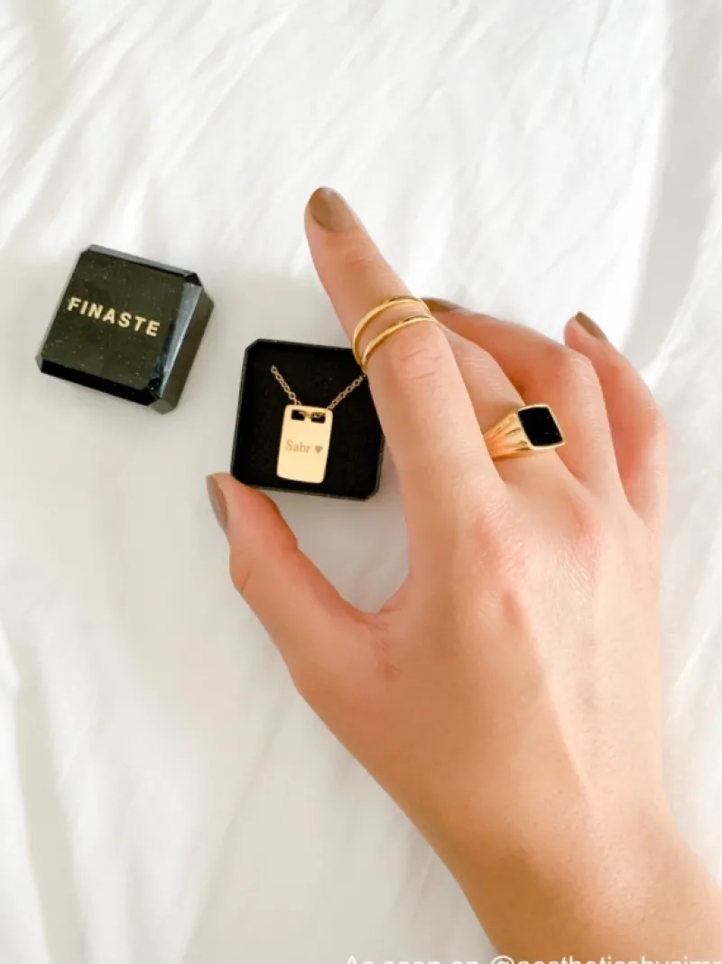 Finaste Dubbele Ring Verstelbaar Goud Kleurig Hot