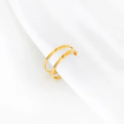 Finaste Dubbele Ring Verstelbaar Goud Kleurig Hot