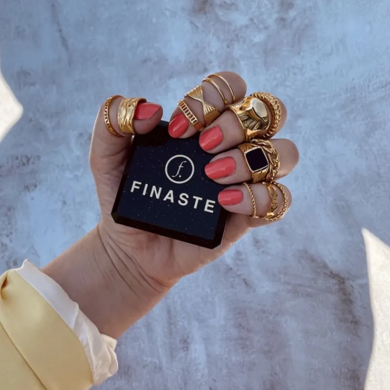 Finaste Dubbele Ring Verstelbaar Goud Kleurig Hot