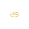 Finaste Ear cuff dubbel goudkleurig Outlet