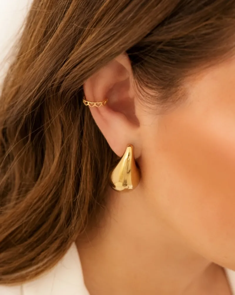 Finaste Ear cuff hartjes goudkleurig Best