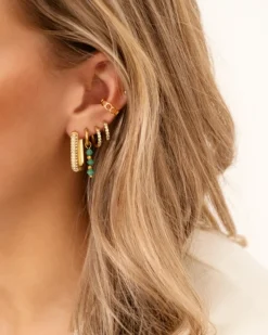 Finaste Ear cuff hexagon goud kleurig Online
