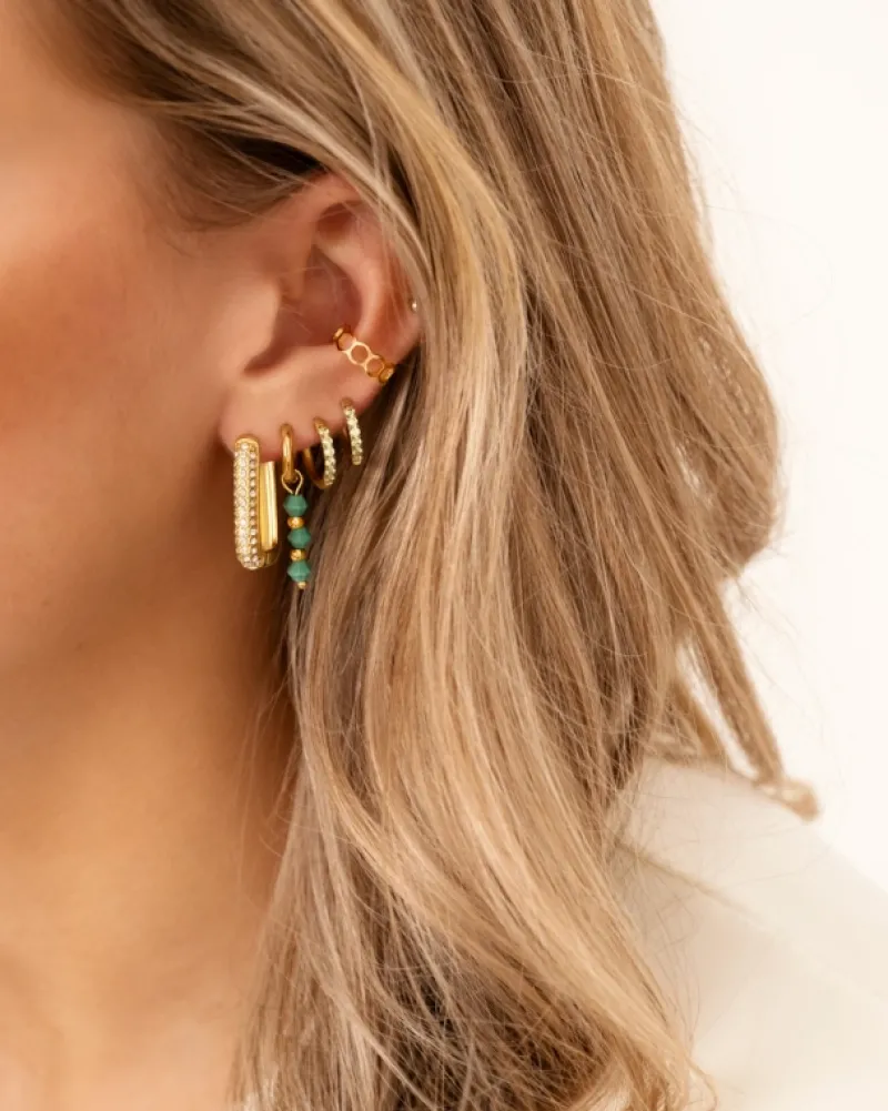 Finaste Ear cuff hexagon goud kleurig Online