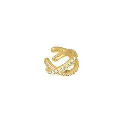 Finaste Ear cuff met steentjes goudkleurig Discount