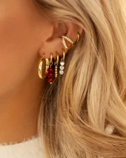 Finaste Ear cuff met steentjes goudkleurig Discount