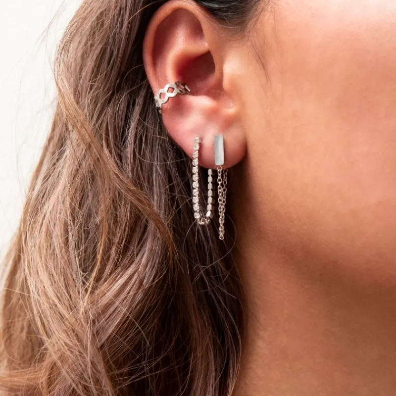Finaste Ear cuff ruitjes Hot