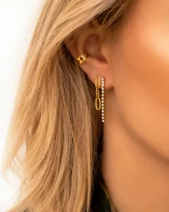 Finaste Ear cuff ruitjes goud kleurig Hot