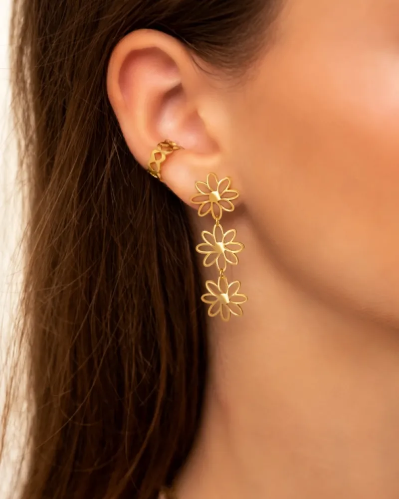 Finaste Ear cuff ruitjes goud kleurig Hot