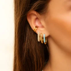 Finaste Ear cuff ruitjes goud kleurig Hot