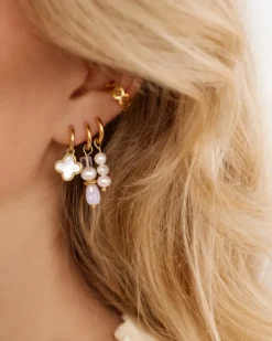 Finaste Ear cuff ruitjes goud kleurig Hot