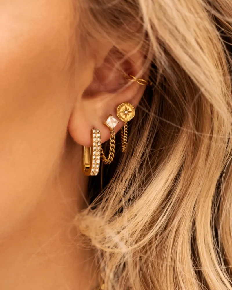 Finaste Ear cuff schakels kleur goud Outlet