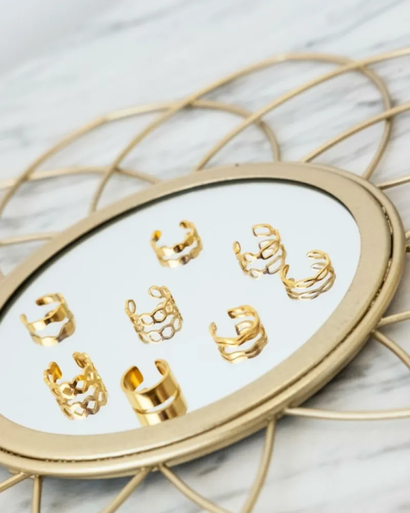 Finaste Ear cuff schakels kleur goud Outlet