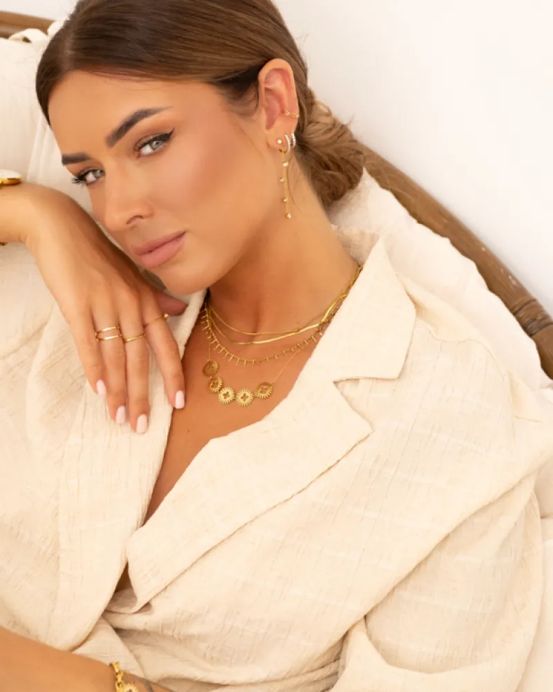 Finaste Ear cuff schakels kleur goud Outlet