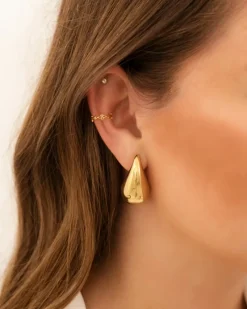 Finaste Ear cuff vintage flowers goldplated Outlet