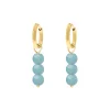 Finaste Earrings aqua stones goldplated Best