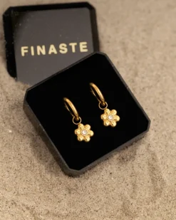 Finaste Earrings daisy flower goldplated Outlet