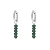 Finaste Earrings dark green beads New