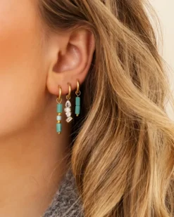 Finaste Earrings glam stones goldplated Discount