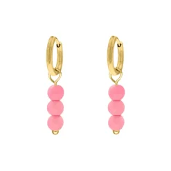 Finaste Earrings hot pink goldplated Discount