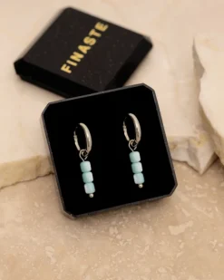 Finaste Earrings lightblue beads Best
