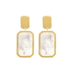 Finaste Earrings luxury rectangle goldplated Online