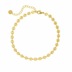 Finaste Enkelbandje flower chain goud kleurig Online