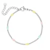 Finaste Enkelbandje met bolletjes pastel New